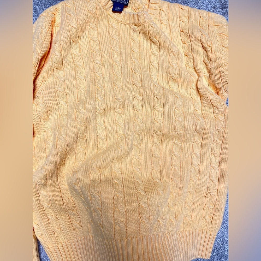 Cable Knit Sweater Yellow- Lands End